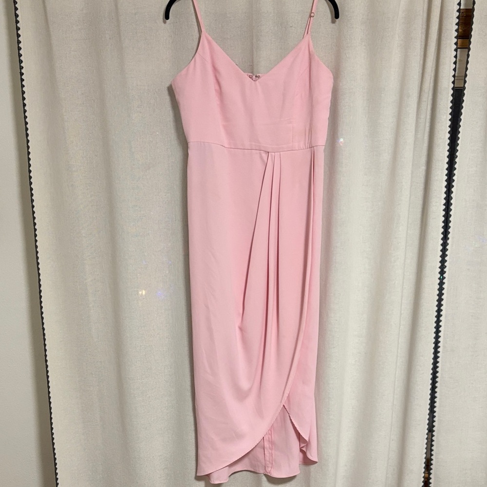Lulu's Blush Pink Midi Dress